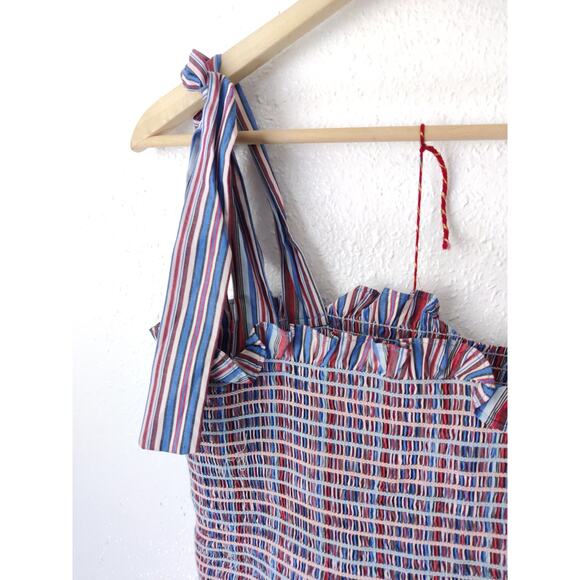 REVOLVE Petersyn Multicolor Sleeveless Square Neck Smocked Ruffle Skirt Set M/L - Picture 3 of 14